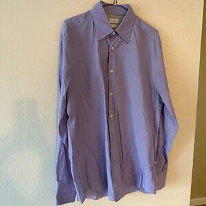 Brunello Cucinelli Men's Dress Shirt Slim Fit Size L Purple